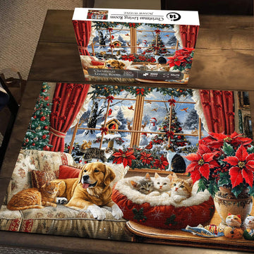Natalizio soggiorno puzzle puzzle 1000 pezzi